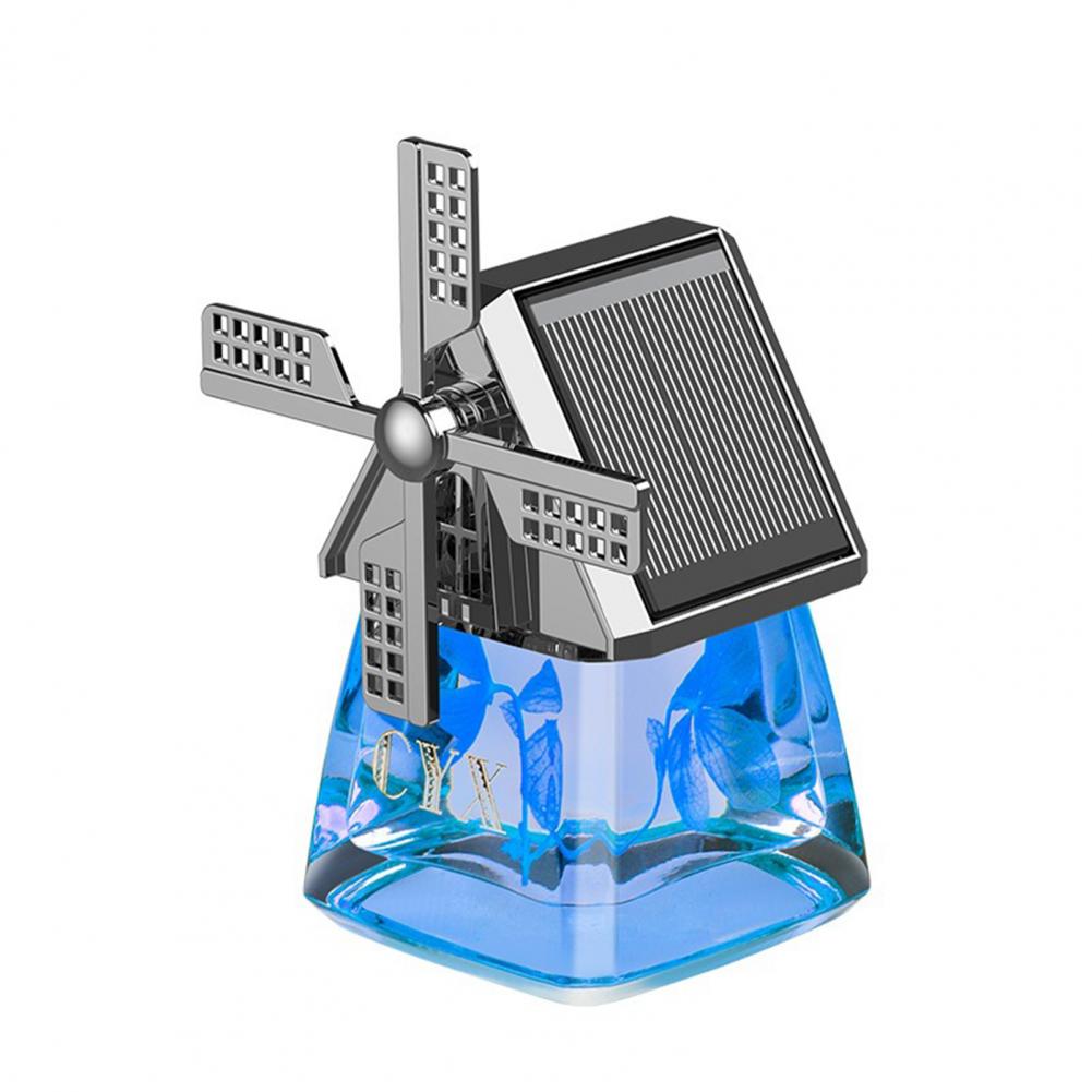 40ml Car Perfume Windmill Design Eco-friendly Deodorant High Temperature Resistant Solar Powered Car Rotating Air Freshener