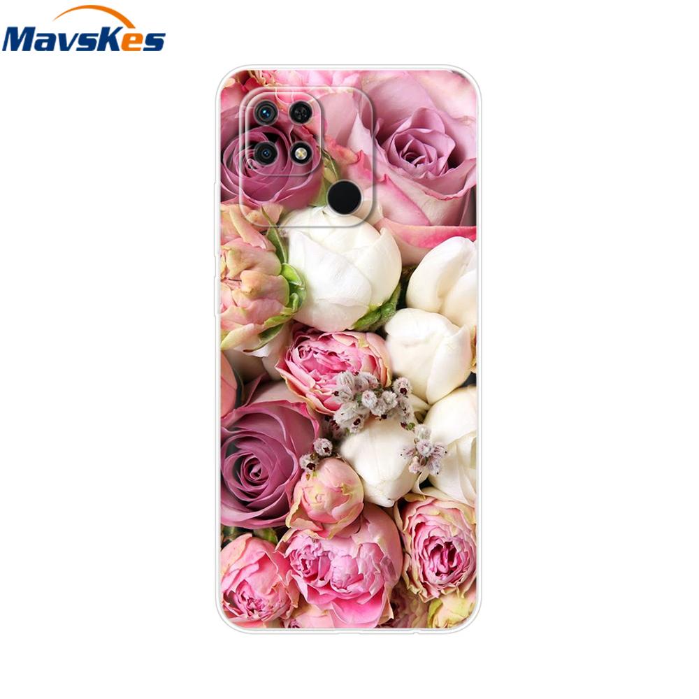 For Xiaomi Redmi 10C Case Clear Bumper Cute Cover For Xiaomi Redmi 13C Liquid Silicone Soft TPU Fundas Phone Case For Redmi 12C