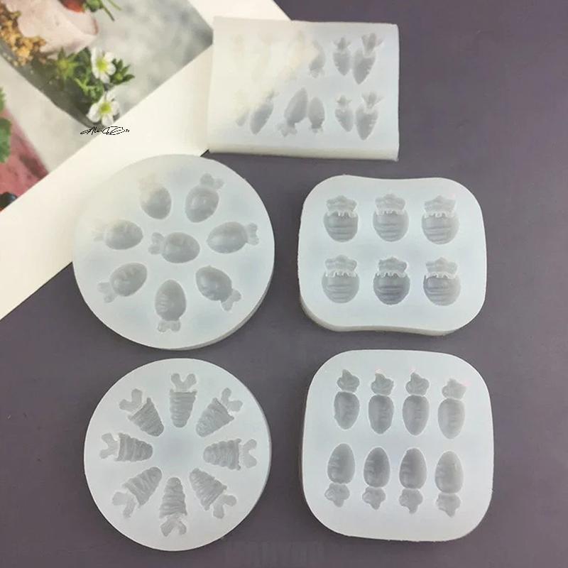 Mini Carrot Shape Silicone Molds High Temperature Resistant for Chocolate Candy Easter Cakes Baking Decoration Tools