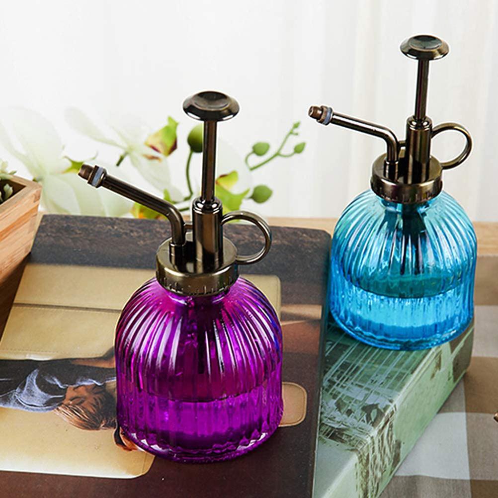 Retro Glass Plant Mister Spray Bottle with Plastic Top Pump Watering Glass Spray Bottle Plant Mister Watering Garden Tool