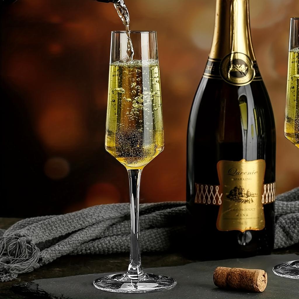 6ks Šálky na šampaňské Elegantní 8oz flétna na šampaňské Čirá šumivá sklenice na flétnu na šampaňské Sklenice na mimózu pro restauraci Prosa Výročí svatby