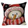 Christmas Merry Christmas Snowman Linen Pillow Case Office Cushion