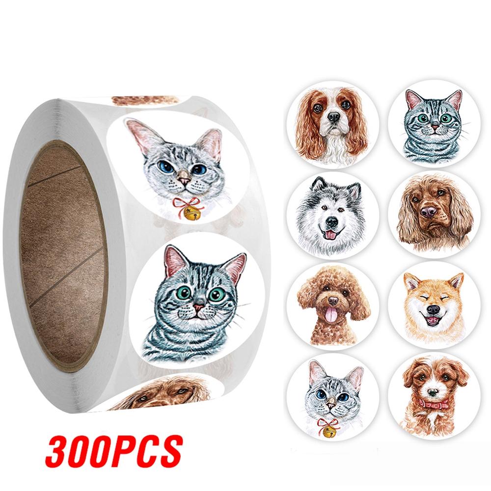 100-500pcs 1inch Round Cartoon Toys Animal stickers for kids Teacher Reward Encourage Sticker Office Stationery for children