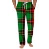 Gestreifte Pyjamahose Nachtwäsche Lässig Kordelzug Elastischer Bund Hose Bequem Gerade Yoga Lockere Hose