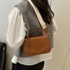 Fashi Versatile Women Pu Shoulder Bags Outing Portable Ladies Adjust Crossbody Bag Simple Solid Color Female Saddle Handbag