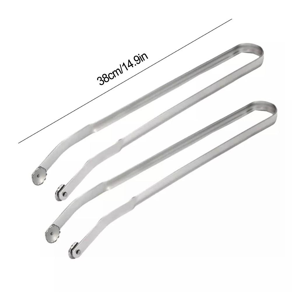 BBQ Sausage Turning Tongs Hot Dog Stainless Steel Features