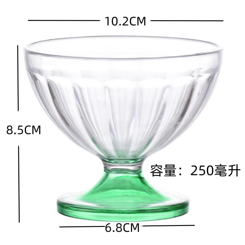 Acryl-Eisbecher Einfach Dick Transparent Langlebig Dessertschale Haushalt Küche Kinder-Eisbecher Milchshakebecher