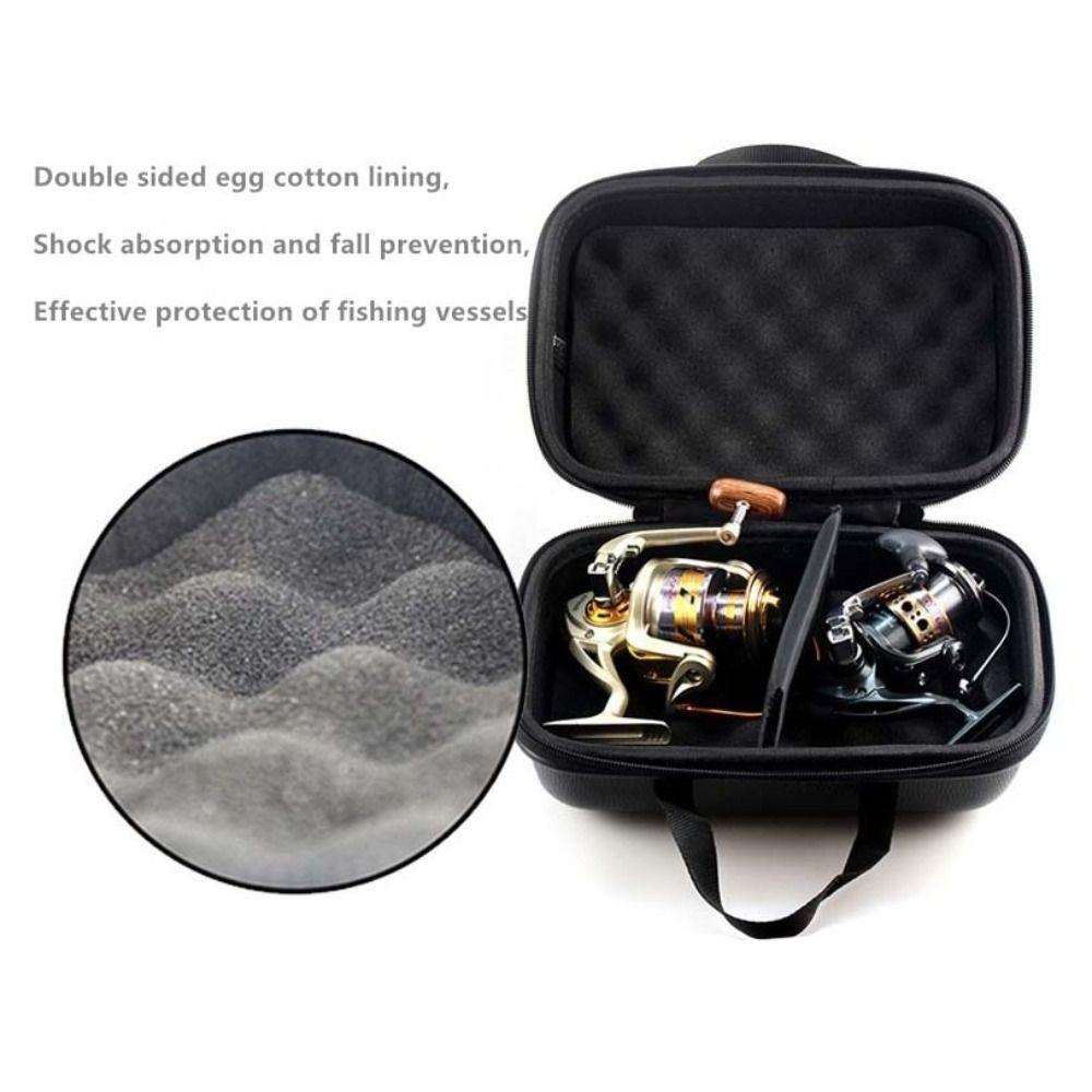 Schutzhülle Angelrollen-Taschen PU-Leder Angelrollen-Aufbewahrungsbox Baitcasting