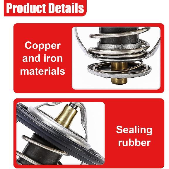 Car Thermostat, High Performance Engine Coolant Thermostats with Gasket, Universal OEM#19301-PAA-306 19301-PLC-31 Automotive Thermostat Replacement