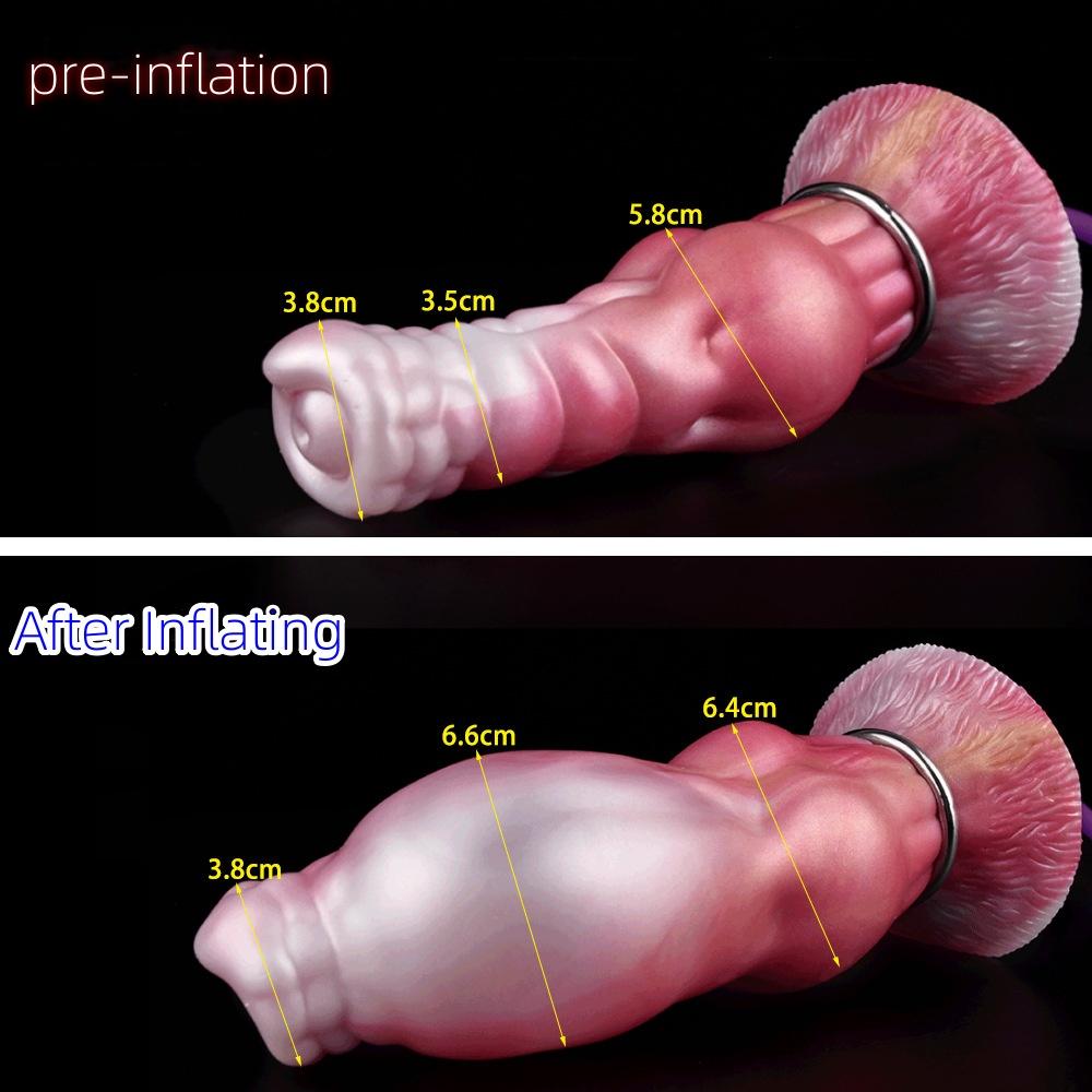 Inflatable Dildos Large Female Masturbator Penis 16.5*6.6cm Gay Anal Expansion Simulated Animal Dildos Bear/Dog