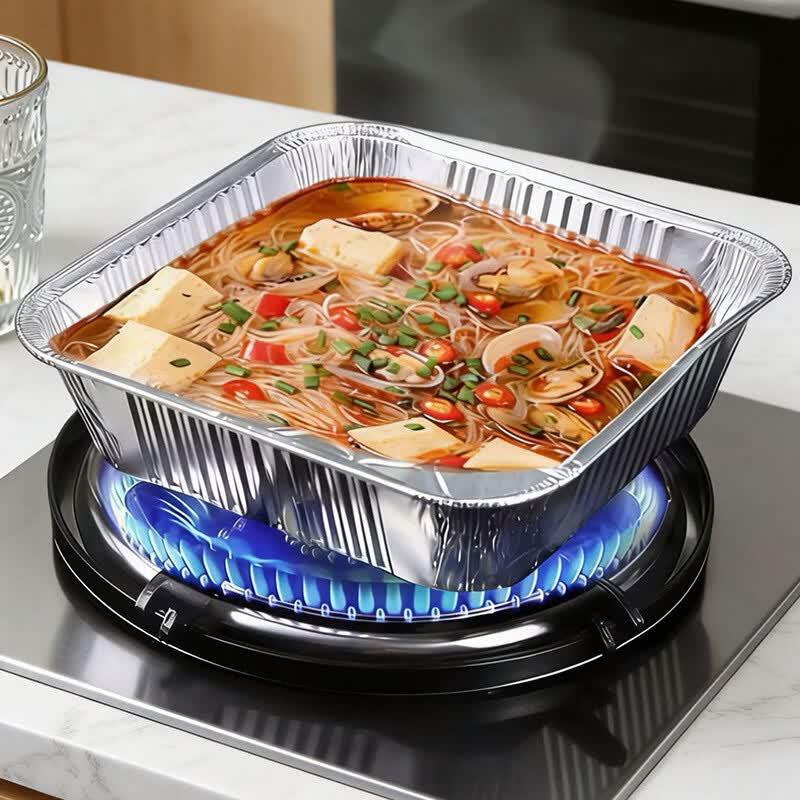 Oeny Square Disposable Aluminum Foil Food Container
