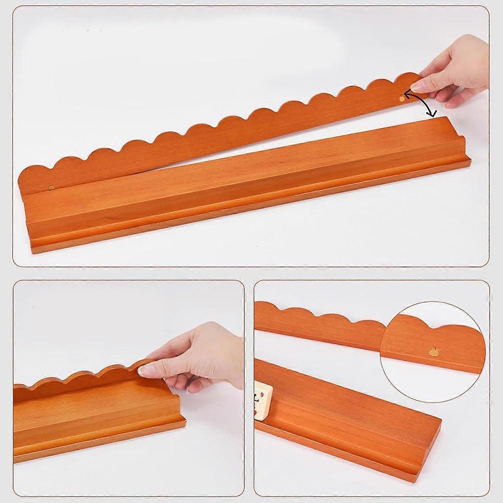 Tortoise Shell Rack & Pusher Set, Tortoise Shell Acrylic Mahjong Rack Set with Fully Detachable Magnetic Pushers, Tortoise Shell Mahjong Racks, 20 Inc