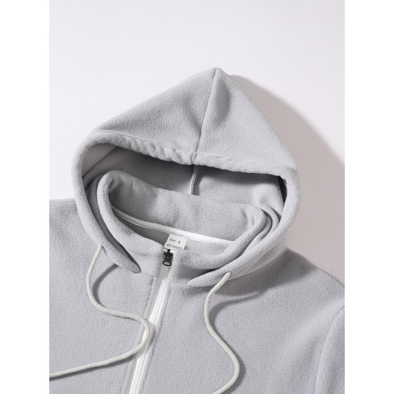 Men's Thickened Half Zip Hoodie, Stand Collar Long Sleeve Casual Sweatshirt for Autumn Winter