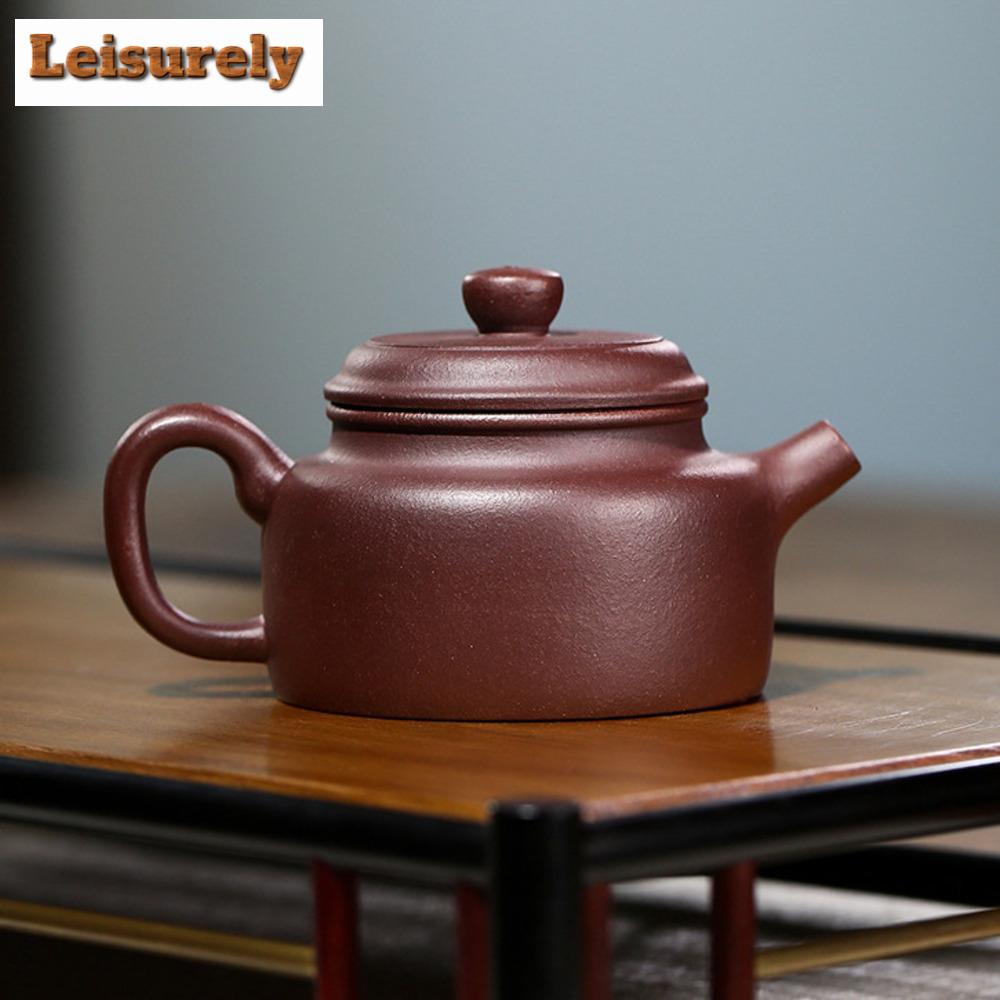 100ML Exquisite Yixing Purple Clay Teapots Handmade Pot Raw Ore Purple  Mud Kettle Chinese Zisha Tea Set Tea Items Accessories