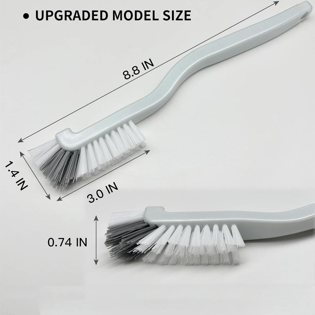 Kitchen Scrub Brush, Angle Cleaning Brush, Right Angle Scrub Brush for Sink Household Dish Pot Pan Edge Corners, Upgraded Stiff Brushes for Small