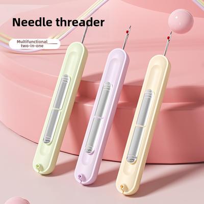 Threading Needle Threader Elderly Hand Sewing Special Tools for Home Use Multifunctional Picking Thread Remover