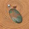 Chrysocolla Pendant With Silver Chain Necklace 925 Sterling Silver Pendant