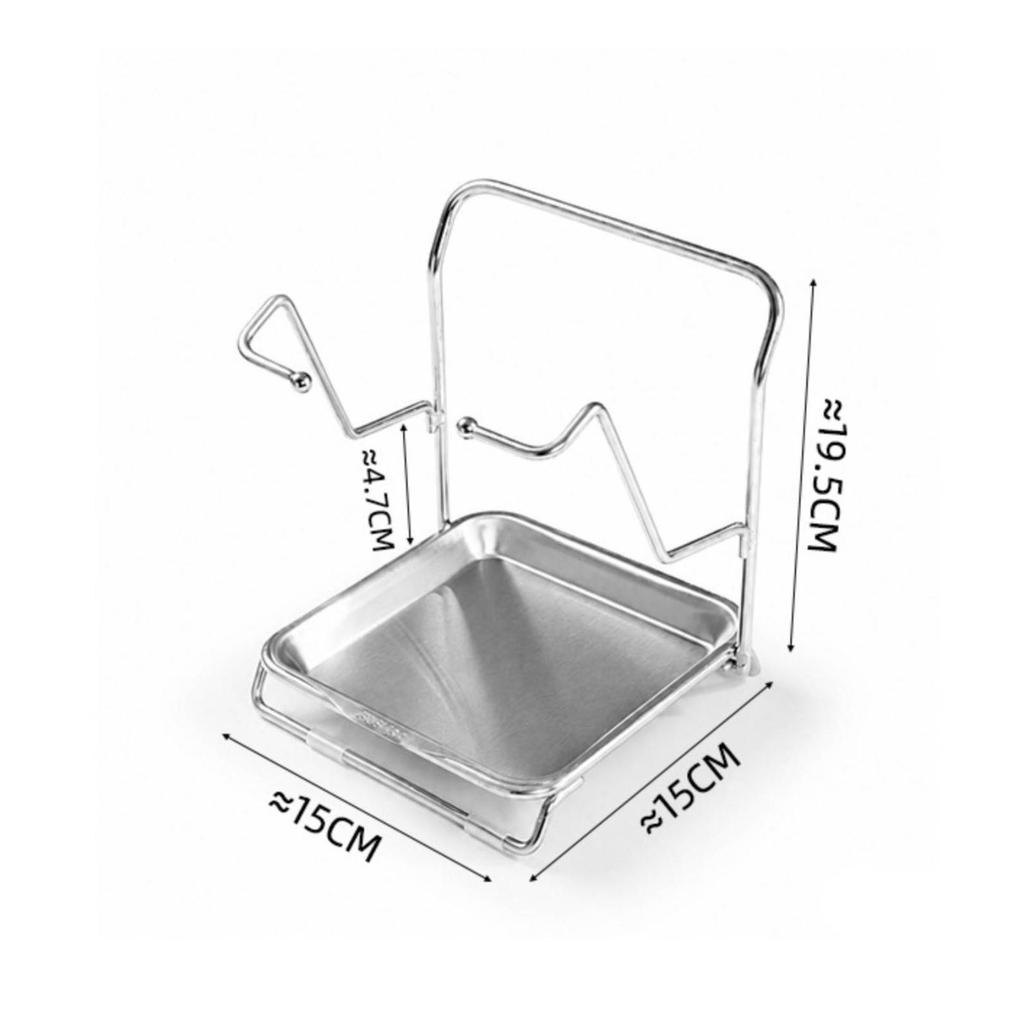 Pot Lid Rack with Drain Tray Countertop Pot-Lid Board Holder Vertical