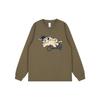 2024 Autumn/Winter Cartoon Puppy Print Cotton Long Sleeve T-shirt with Cuffed Sleeves.