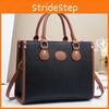 Contemporary Color Block Hand Tote Bag Offering Durable Pu Material And Style