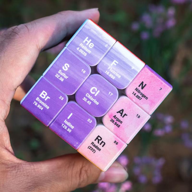 Periodic Table 3X3 Speed Cube Puzzle Chemical Educational Learning Resources Toys For Kids Boys Girls Cubo Mágico Zauberwürfe