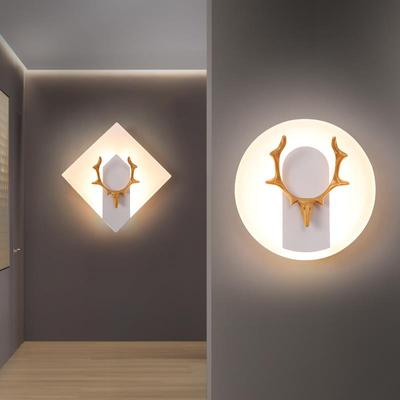 Moderní LED nástěnná lampa Foyer Chodba Ložnice Vedle lampy Železo+akrylové materiály Nové nástěnné svítidlo Sconce Hotelový pokoj Dekorace