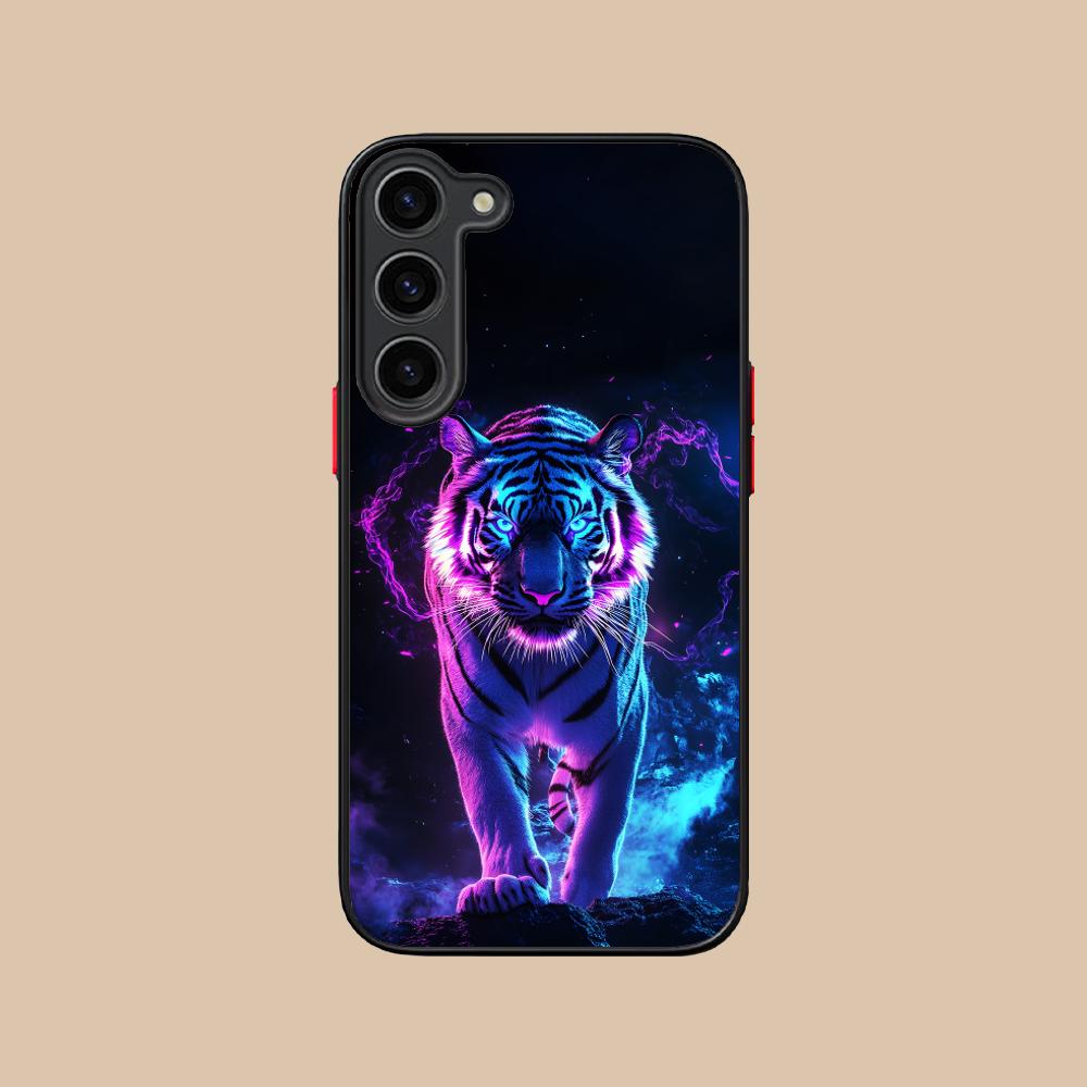 

Tiger Neon Mobile Cell Phone Case for Samsung Galaxy S25 S24 S23 S22 S21 Plus FE Ultra Colorful Silicone Cover Pretty Cellphones Galaxy S21 Ultra 5G