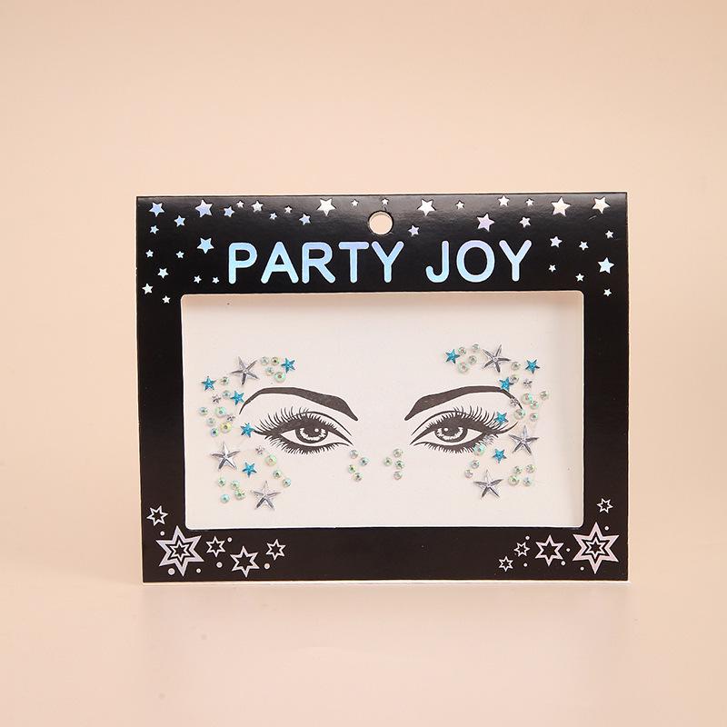 Pegatinas de Pedrería PARTYJOY: Gemas para Maquillaje de Rostro y Ojos para Festivales de Música
