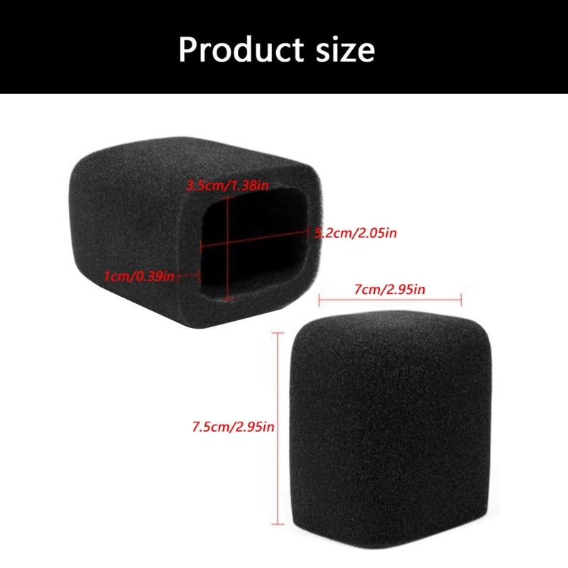 Upgrades Thick Mics Windscreen Square Wind Screen Microphone Cover for Microphones Reduces Noise & Protects Equipment
