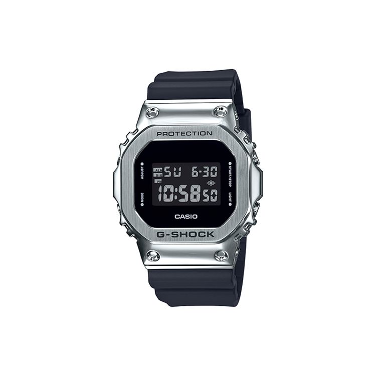 

Casio Quartz Watch Women Watches Black GM-5600-1PR Bearbrick Necklace,Silver Watch Case