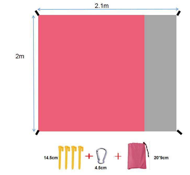 Waterproof Beach Mat Sand Free Blanket Camping Outdoor Picknick Tent Folding Cover Bedding Pocket Picnic 200x210cm Camping Chair