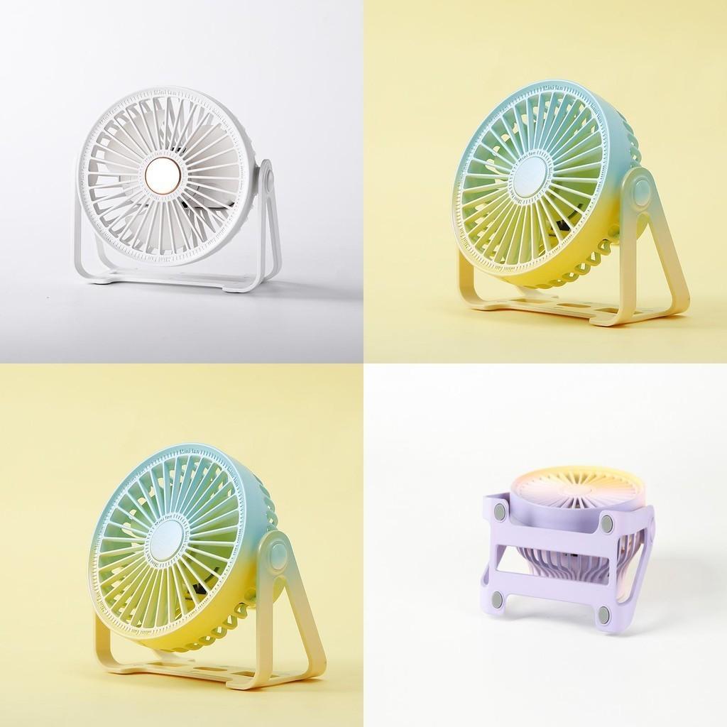 New Mini Usb Fan Color Changing Portable Desktop Fan With Built-in Battery Ideal For Students Dormitories Characters)