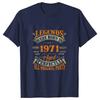 52th Vintage Legends Born In 1971 52 Years Old T Shirts Graphic Harajuku Streetwear Short Sleeve Birthday Gifts Summer T-shirt