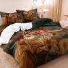 3pcs Highland Cow Pattern Duvet Cover Set Fabric With Digital Animal Print 1 Duvet Cover And 2 Pillowcases (No Quilt)