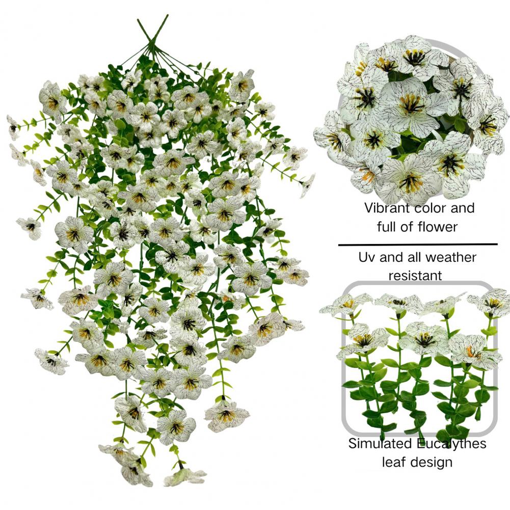 Artificial Violets Vine Flower Artificial Flowers Flower Vine Artificial Vine Flower Garland Fake Hanging Plant Garden Decor