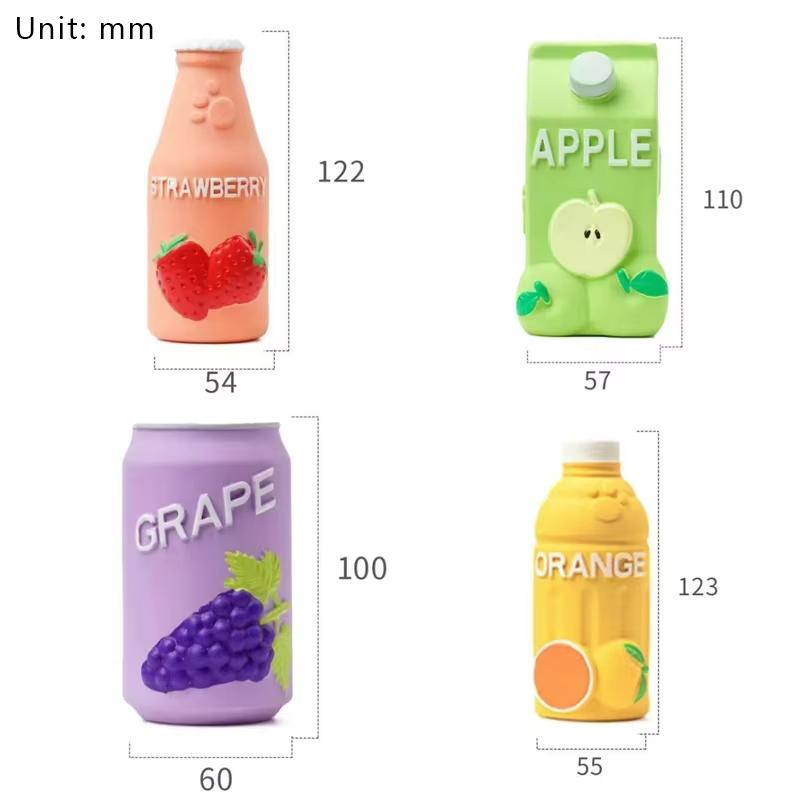 1/4pcs Plush Dog Chew Sound Soft Drink Bottle Toy Funny Bite-Resistant Squeaky Relieve Boredom Pet Toy Accessories