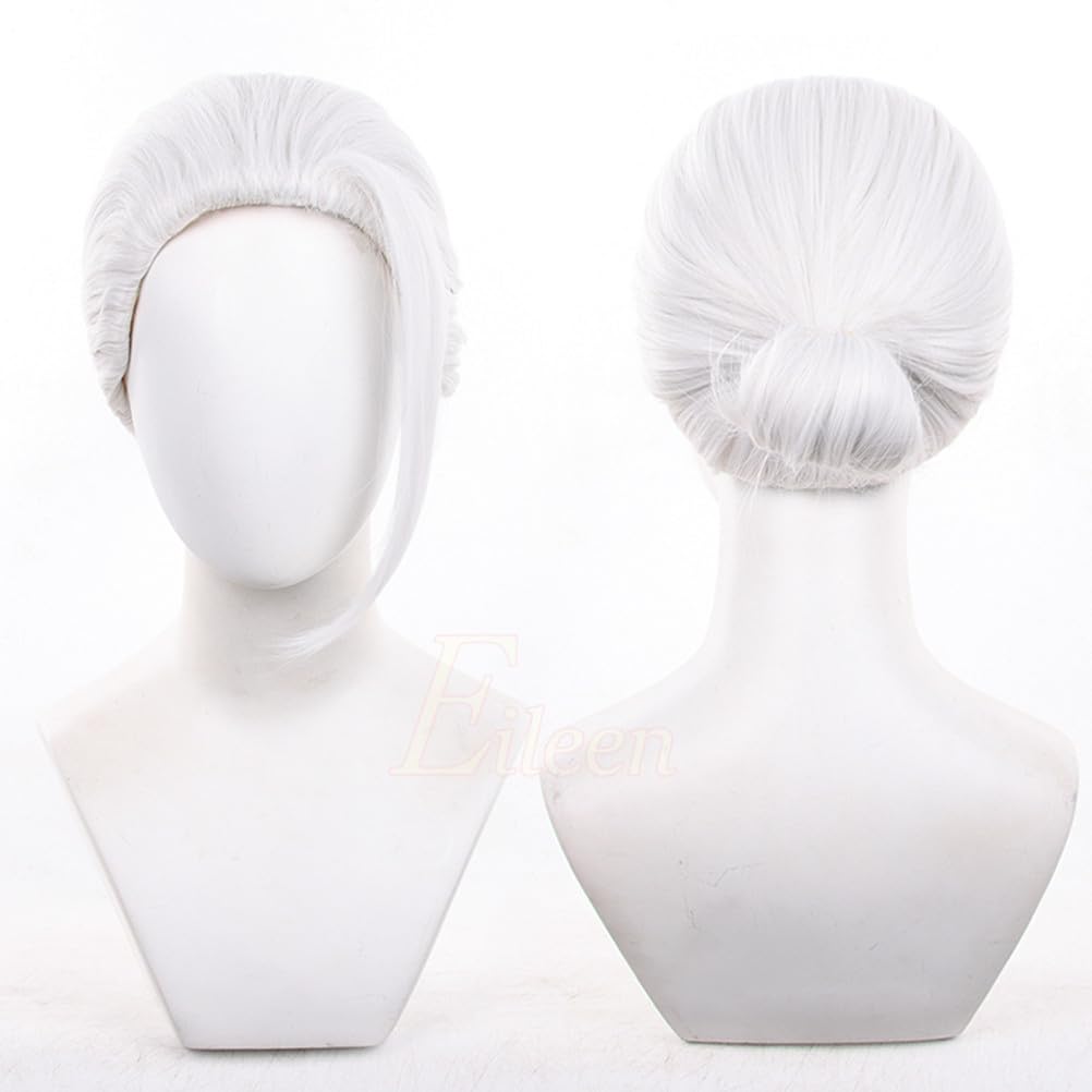 Eileen Taro Sakamoto Wig, Bun Hairstyle, Heat-Resistant, Perfect for Disguises and School Festivals (Includes Net)