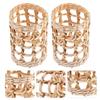Kitchen Untelis Holder Rattan Vase Straw Set Cup Plant Protective Covers Wicker Sleeve Grass Glass Water Coffee Tumbler