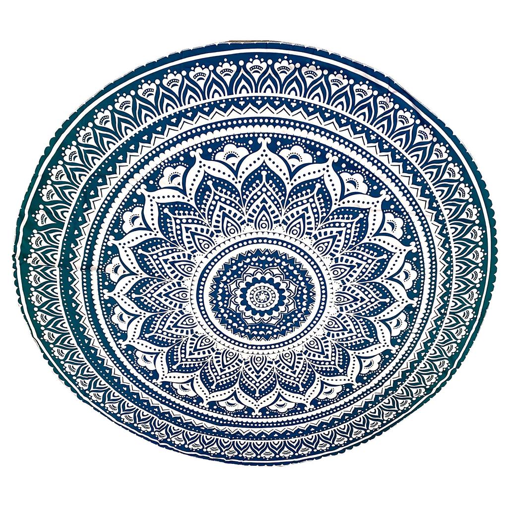 Arazzo Rotondo Mandala Telo da Picnic Estivo Tappeto Coperta Tappetini