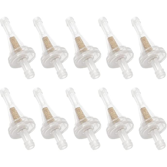 10Pcs 1/4 Inch Motorcycle Clear Gas Inline Fuel Filter Replacement For Dirt Bike ATV UTV Snowmobile Golf Cart Kawasaki John Deere EZGO With 1/4 Inch