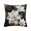 Black White Gold Flower Pillow Case Graphic Pillow Cover For Chair Sofa Home Decor Fashion Cushion Cover