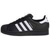 adidas Originals Superstar 2 Nyx Leather Slip Resistant Abrasion Resistant Low Top Skateboard Shoes Unisex Black JI0079(team516-)