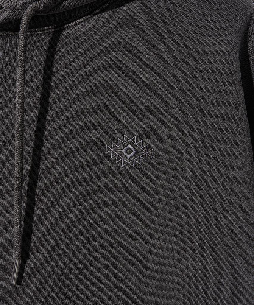 GAKKAI UNIONS Ethnic Sleeve Pigment Hoodie Charcoal