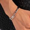 Elegant Stainless Steel Open Bangle: Simple Fashion Temperament Bracelet for Women