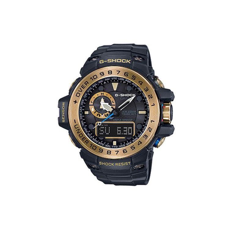 Casio Men's Black/Gold G-Shock Master Of G And Series Waterproof Sports Smart Watch Solar Quartz Movet Watches Gwn-1000Gb-1A