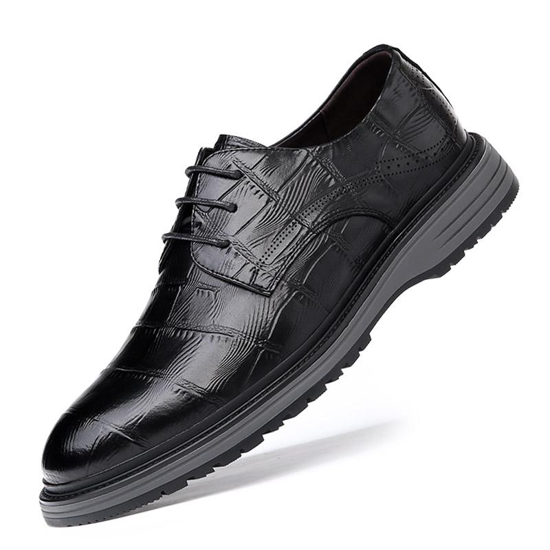 Fashion Korean Version Men Shoes Party Casual Driving Shoes Oxford Wedding Leather Party Shoes Men’s Thick Soled Business Dating Loafers