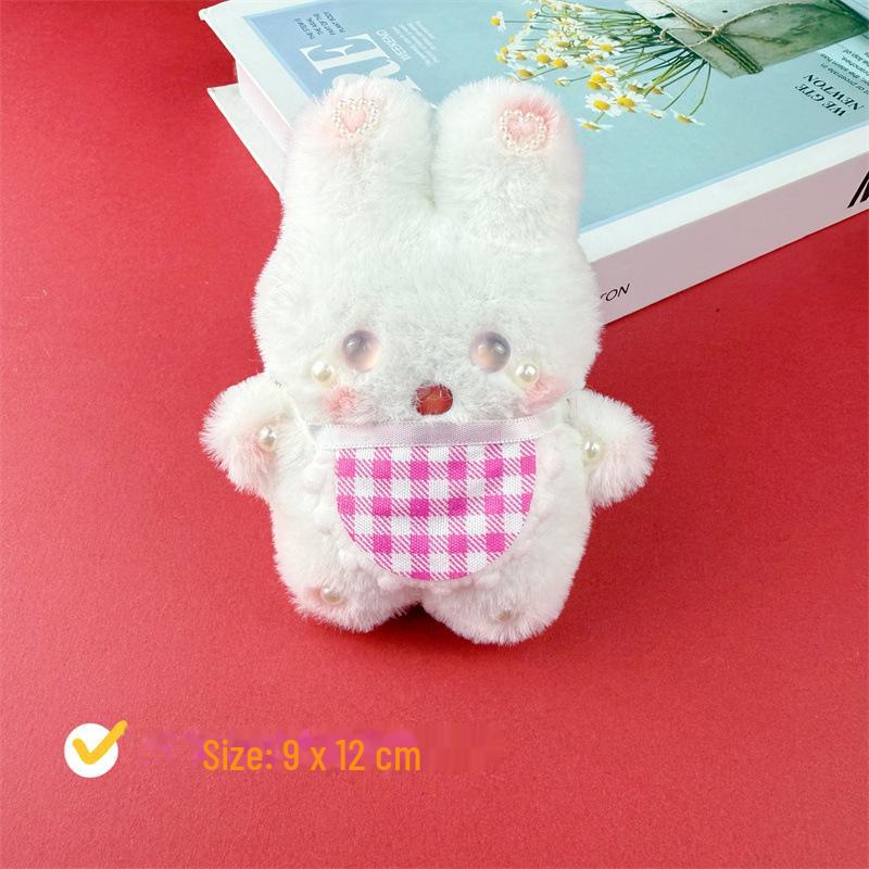 Plüsch-Schlüsselanhänger mit Langohrkaninchen und schwarzer Katze – süßer Quietschanhänger