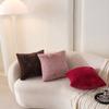 Soft Fluffy Solid Home Fuzzy Pillowcase Decorative Cushion Covers Faux Fur Solid Square Throw For Bed Sofa Car Girl Room