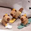 Capybara with Tangerine Plush Bracelet Fun Accessory for Children Kids Bracelet Cartoon Wristband Photo Props