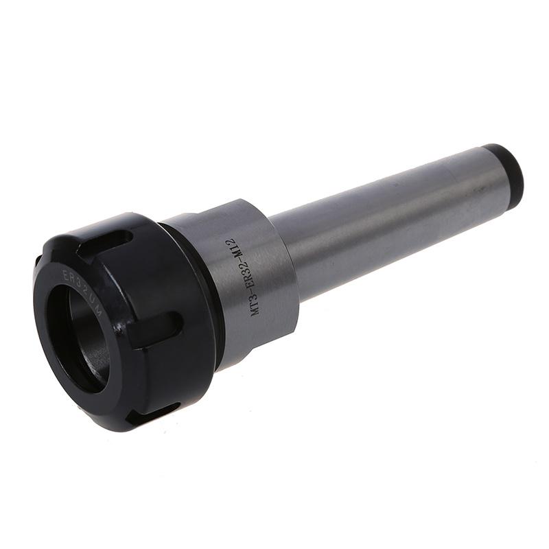 In stock ER32 MT3 Taper Collet Chuck Holder CNC Milling Lathe Straight Tool Silver+Black